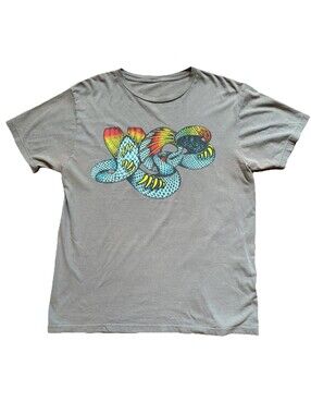 YES Band 2011 World Tour T-Shirt Gray Snake Graphic Prog Rock Concert Tee M